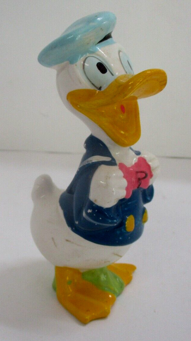 Vintage Walt Disney Productions Ceramic Donald Duck Figurine Made in Japan