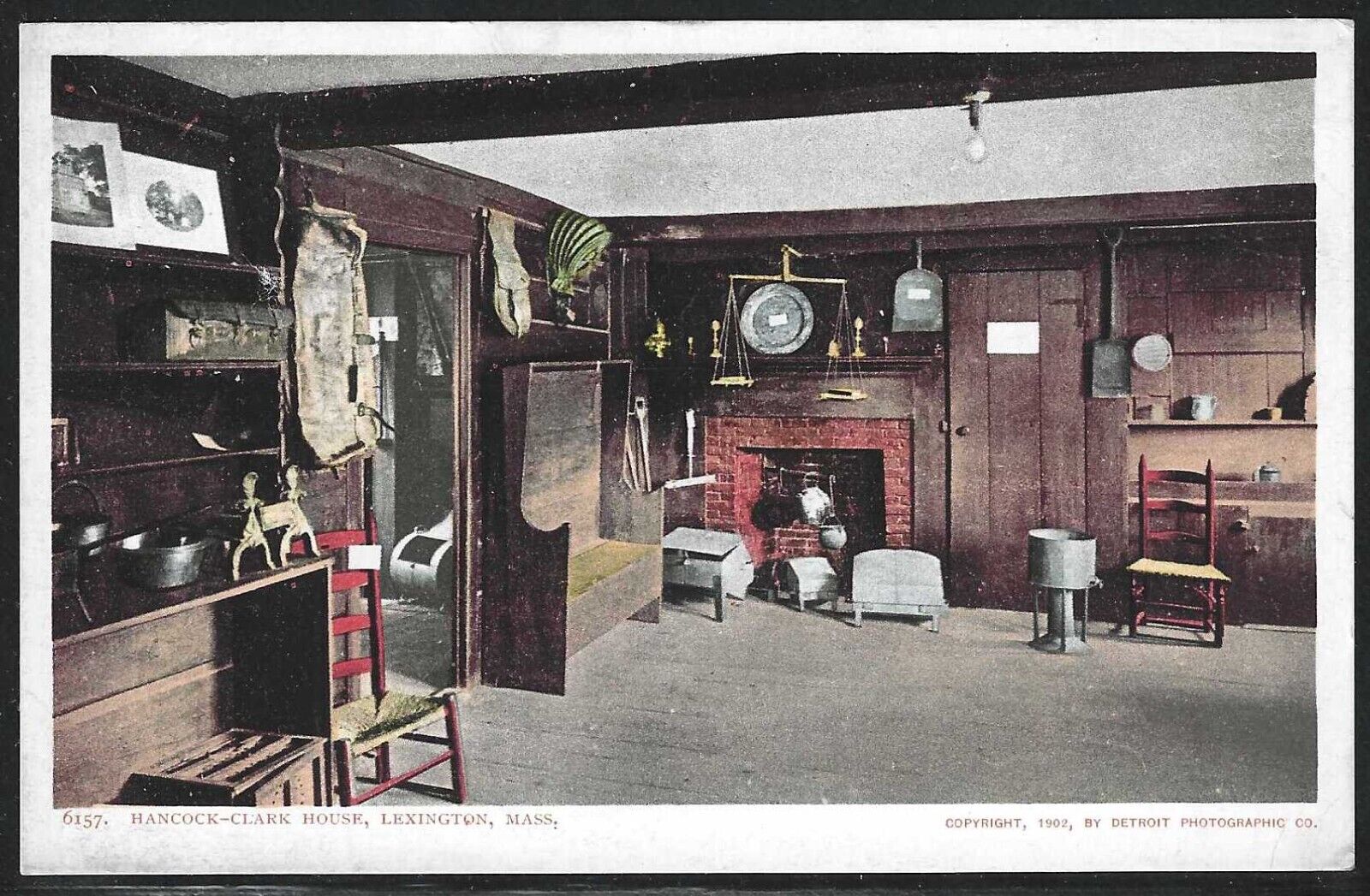 Hancock-Clark House, Lexington, MA, 1902 Postcard, Detroit Photographic Co.