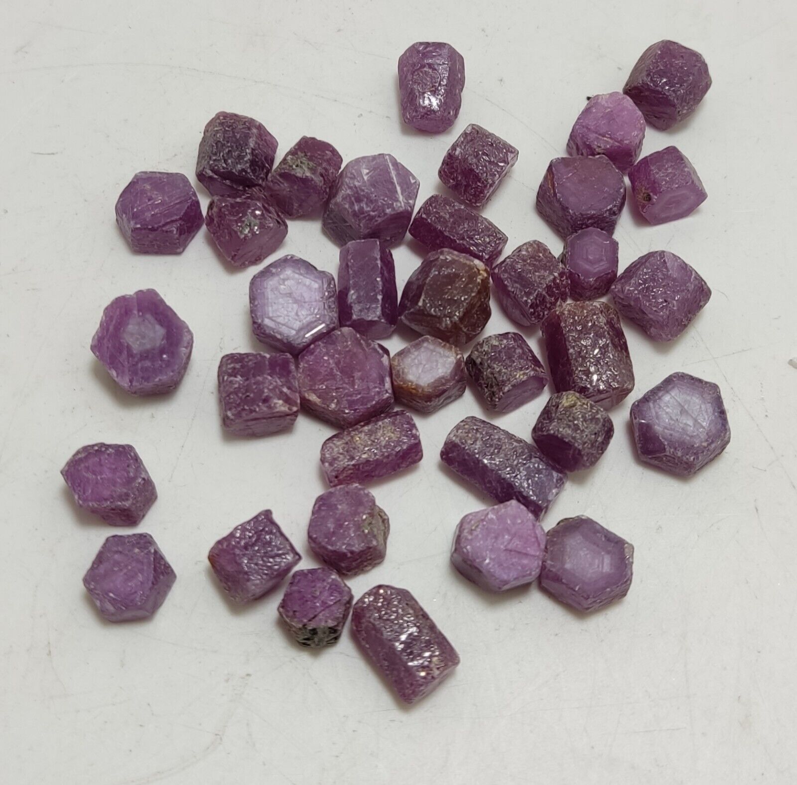A very Aesthetic Natural beautifully terminated lot of ruby crystals 45 grams