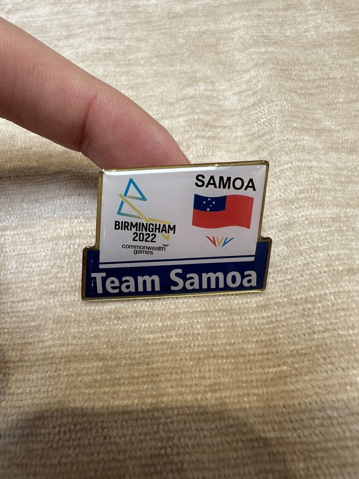 Birmingham 2022 Commonwealth Games Samoa Pin Badge Collector Item - RARE