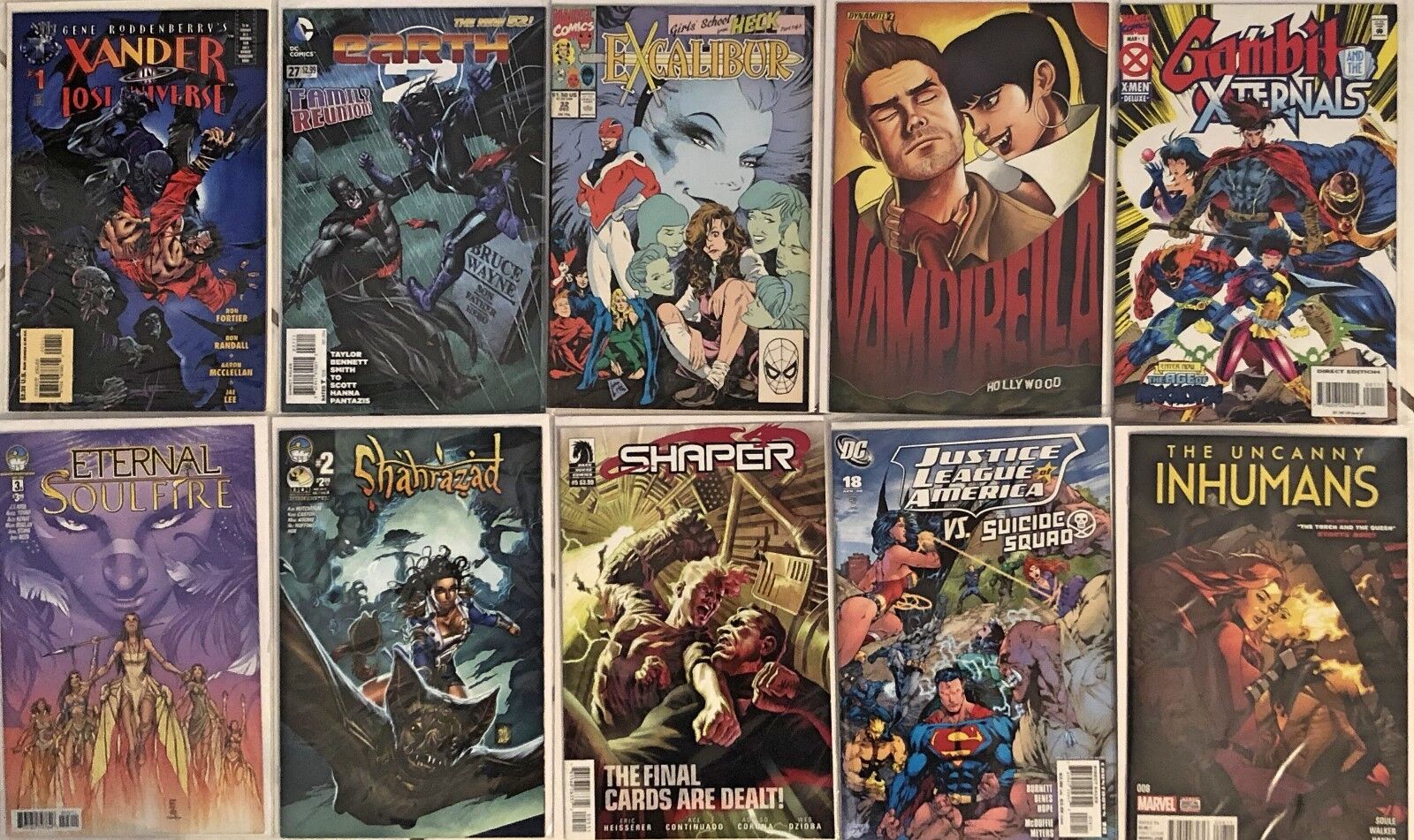 10 Comic Books Justice League Vampirella Shahrazad Excalibur Sharper and more