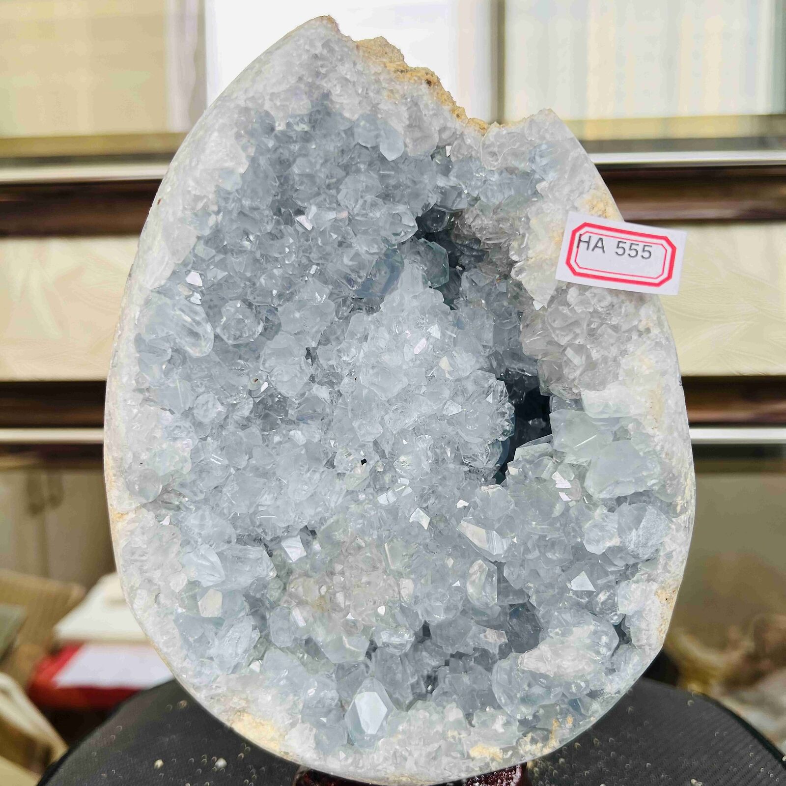 Natural Beautiful Blue Celestite Crystal Geode Cave Mineral Specimen Aura 4757G