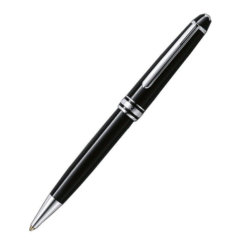 Luxury 163 Classique Series Bright Black+Silver Clip 0.7mm Ballpoint Pen
