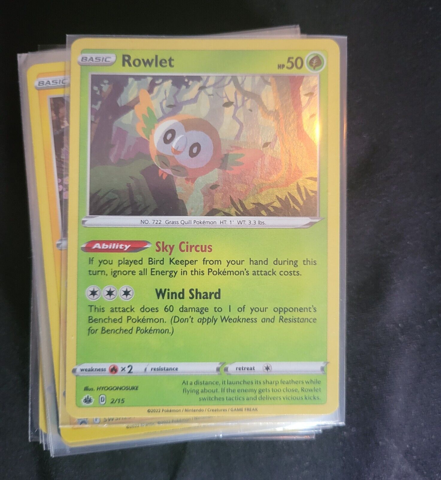 Rowlet 2/15 Pokemon TCG Card