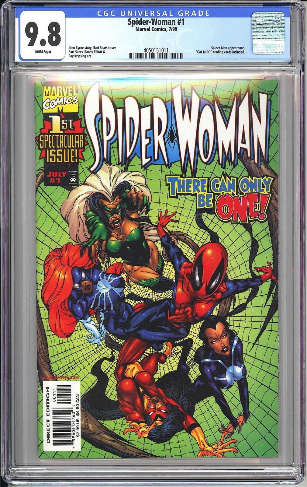 Spider-Woman #1 CGC 9.8 1999 4050151011 There Can Be Only One 1st Issue KEY