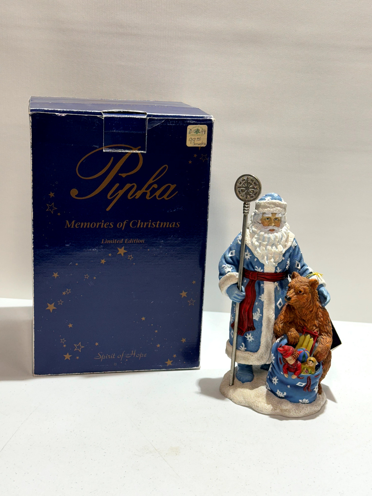 PIPKA 1997 Russian Santa With Staff & Original BOX 11\