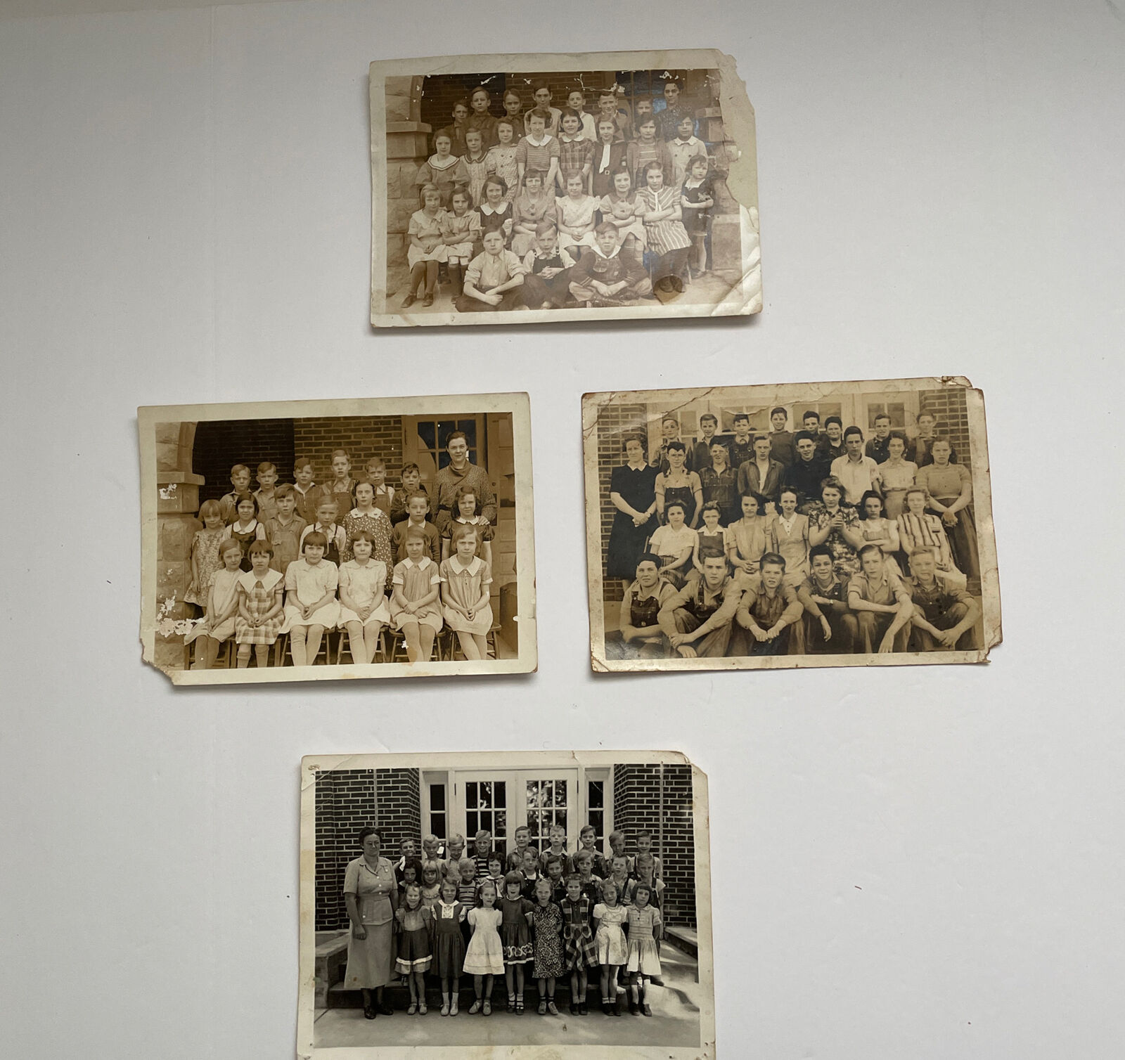 Photograph 1930-1940s’s Boys Girls School Class Students Lot Of 4 Vintage