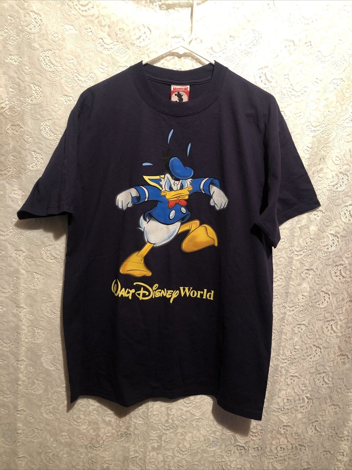 vintage mickey inc shirt Donald Duck Walt Disney Size L
