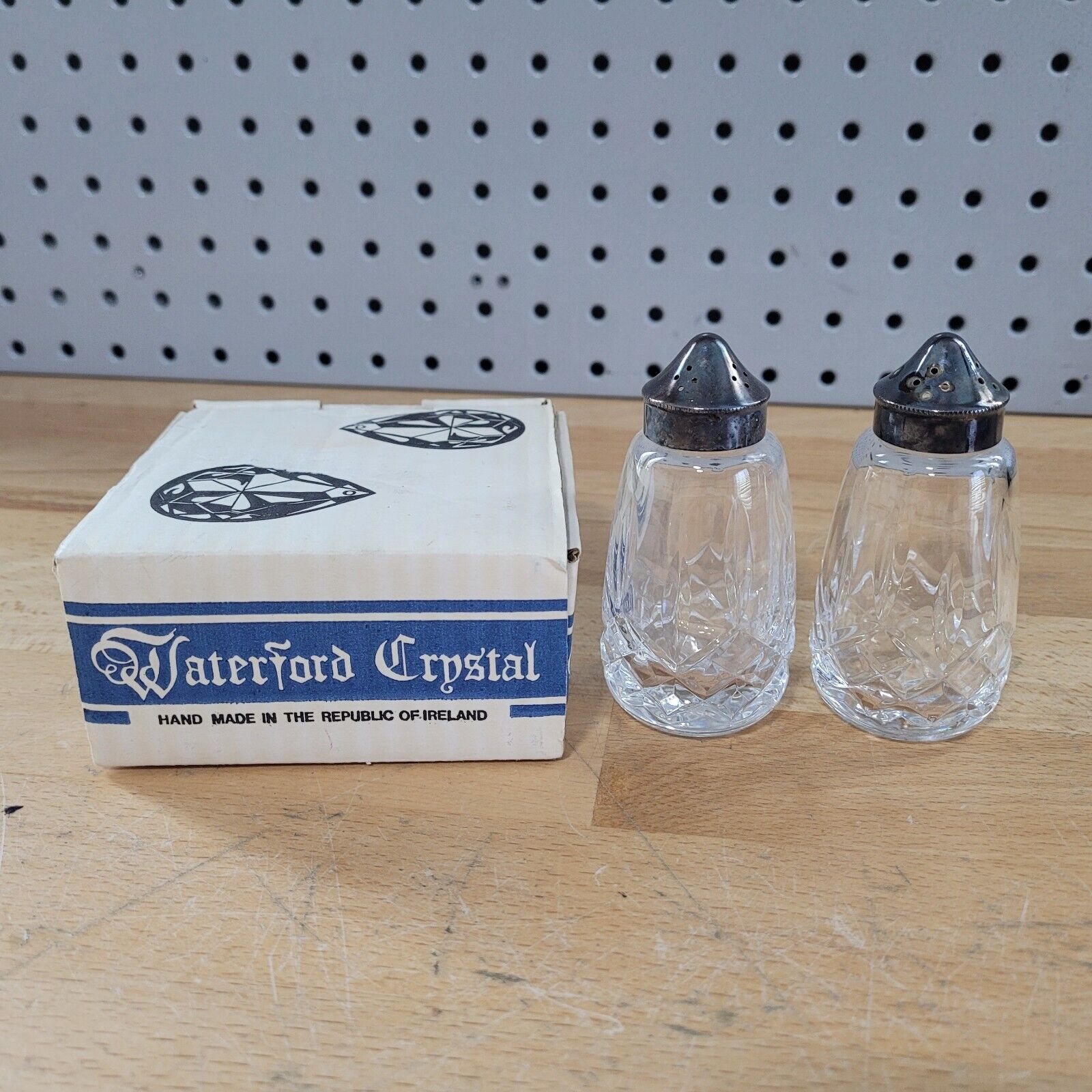 Vintage Waterford Crystal Salt and Pepper Shakers NEW IN BOX 141-318