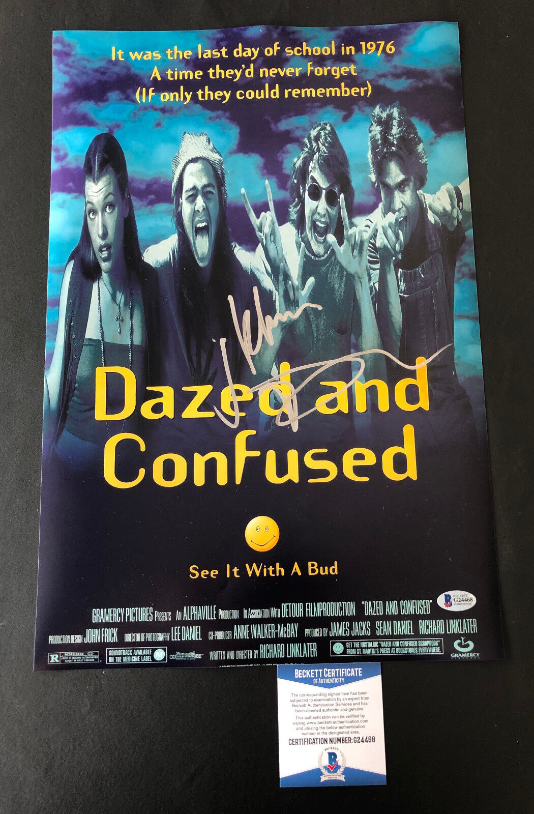 MATTHEW MCCONAUGHEY SIGNED 12X18 'DAZED AND CONFUSED' PHOTO  AUTO BECKETT 1