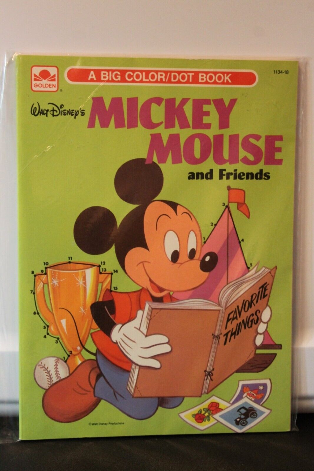 Vintage Walt Disney\'s Mickey Mouse and Friends Big Coloring & Dot to Dot - New