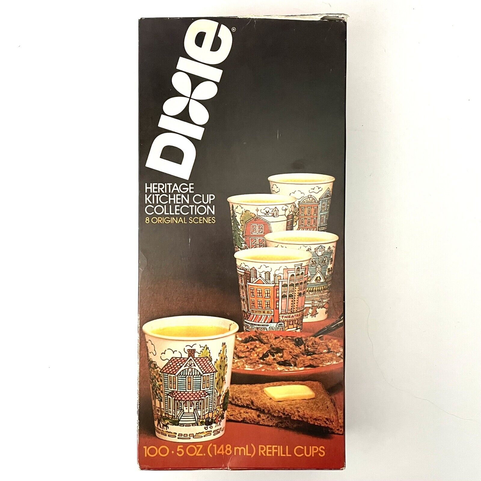 Vintage 1981 Dixie Cup 5 Oz Refill Kitchen Heritage Collection 8 Designs SEALED