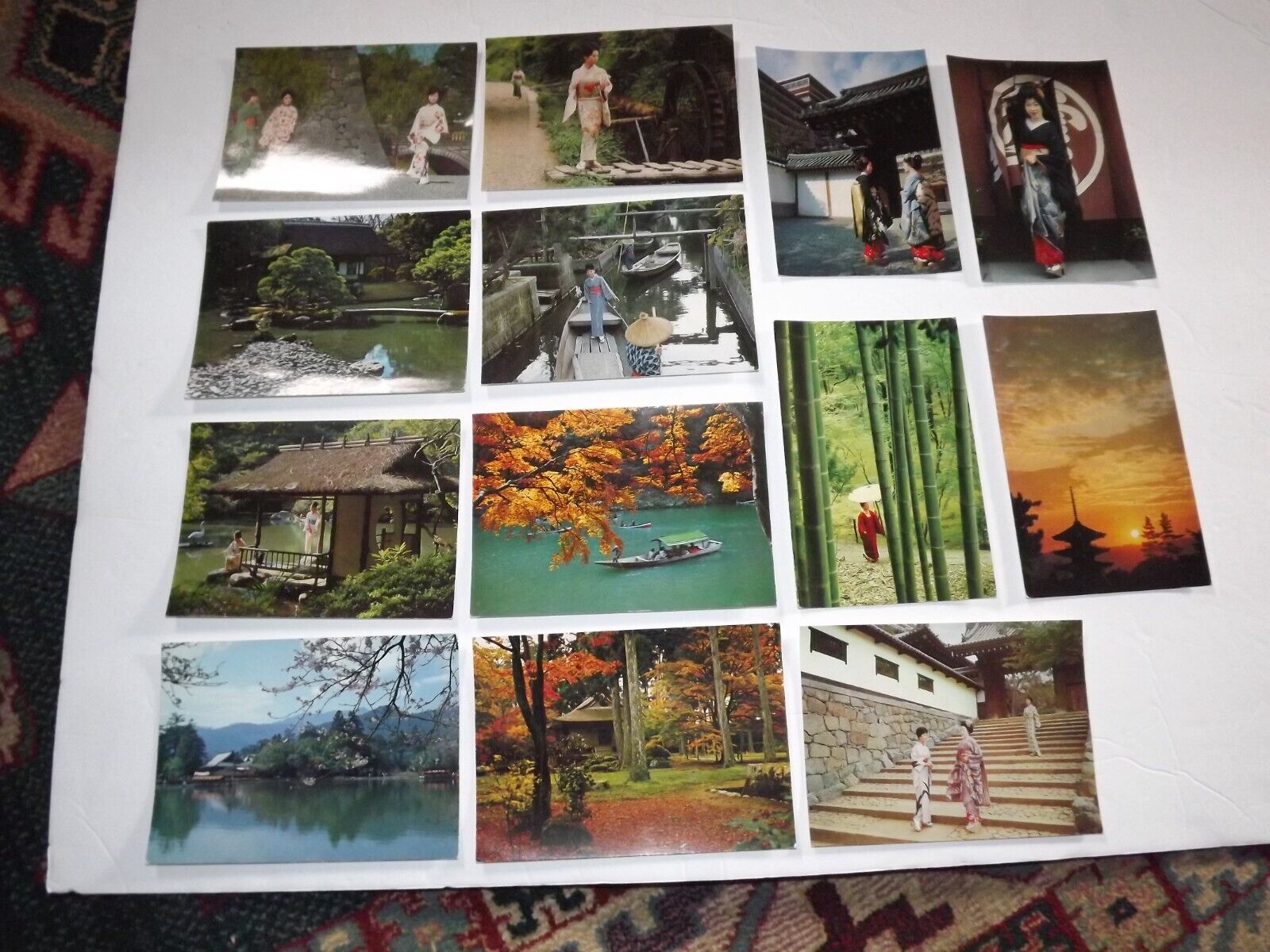 13-Vintage Japanese  Postcards