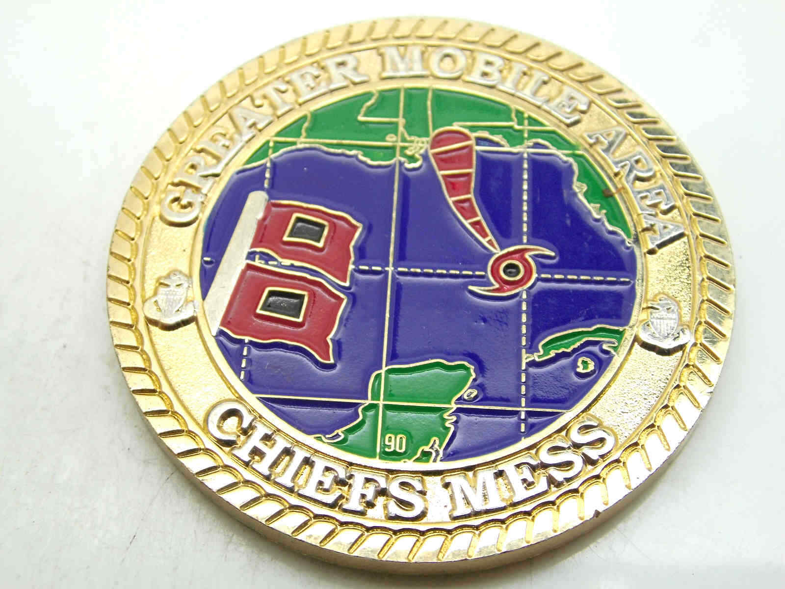 USN GREATER MOBILE AREA CHIEFS MESS STABILITY SECURITY CHALLENGE COIN