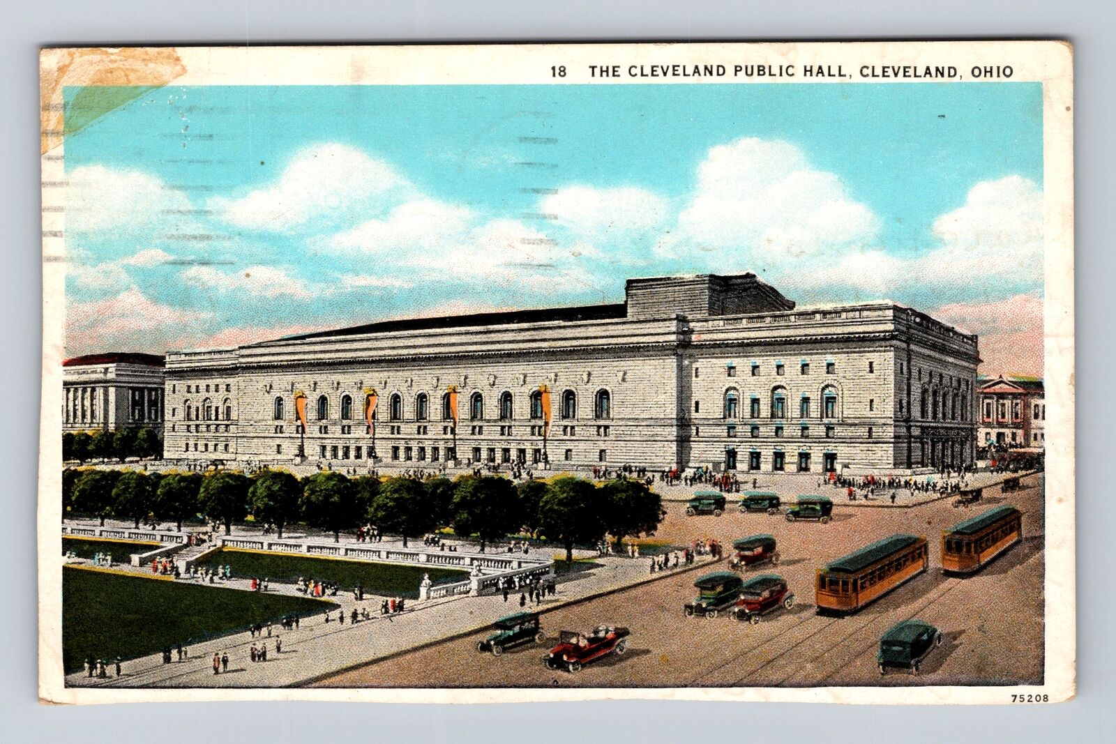 Cleveland OH-Ohio, The Cleveland Public Hall, Antique, Vintage c1929 Postcard