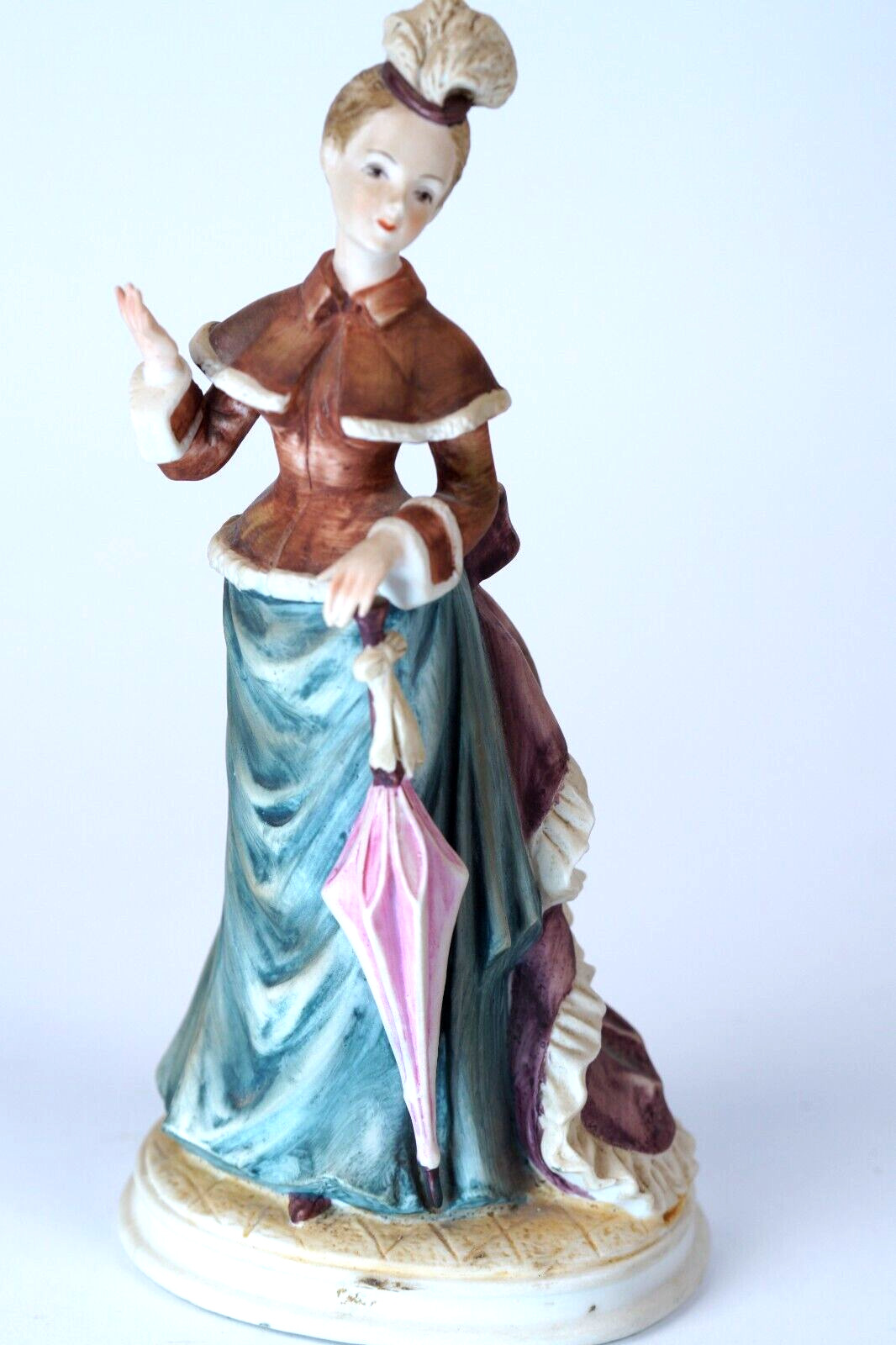 Lefton China Hand-Painted Victorian Ladies Decorative Figurine 8\