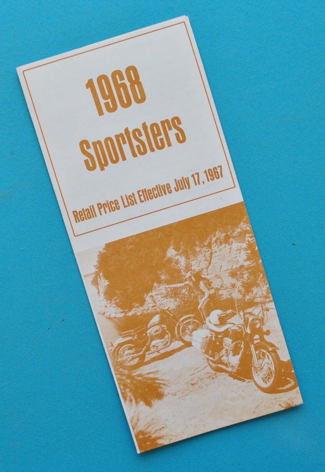 Original Vintage 1968 Harley Davidson Brochure XLCH Sportster Motorcycle