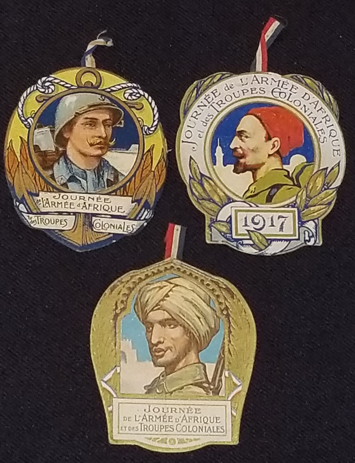 1917 - JOURNÉE DE L'ARMÉE D'AFRIQUE ET DES TROUPES COLONIALS - SOUVENIR CARD (3)