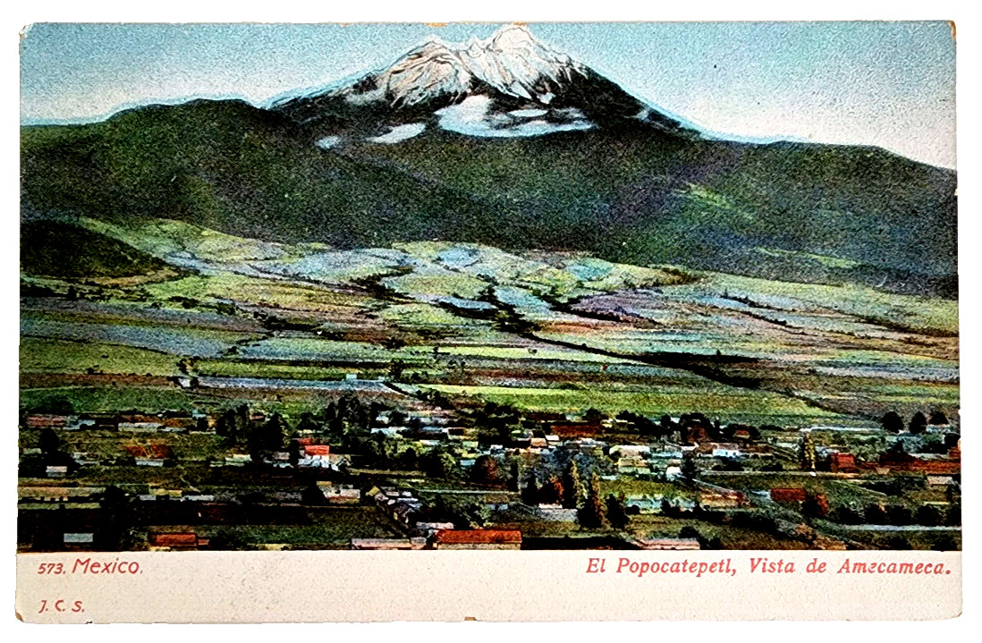 Vintage Postcard Mexico El popocatepetl, Vista de Amercameca