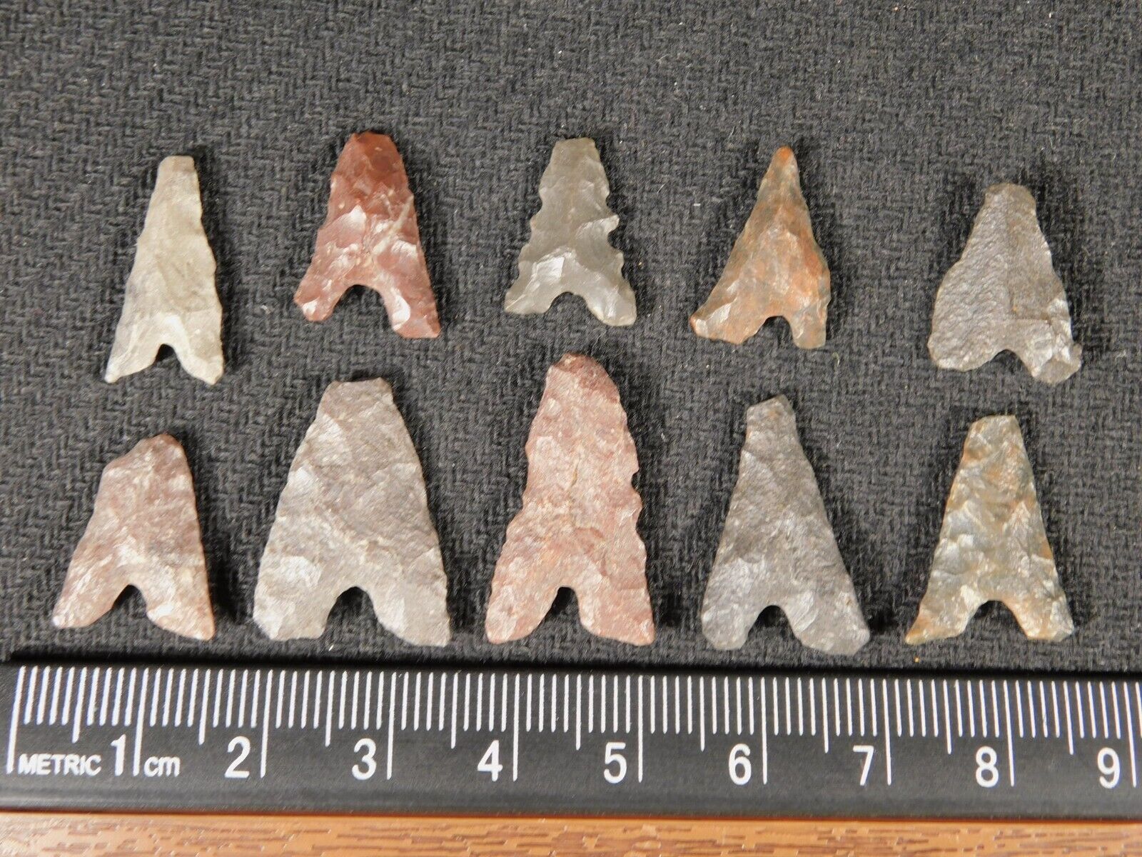 Big Lot of TEN Ancient Tidikelt Arrowheads Algeria 6.43