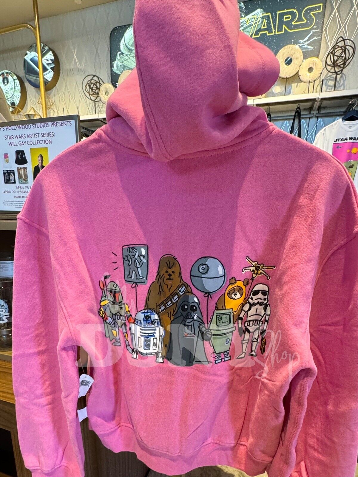 2024 Disney Star Wars Artist Series Will Gay Pink Zip Up Jacket Hoodie Adult L