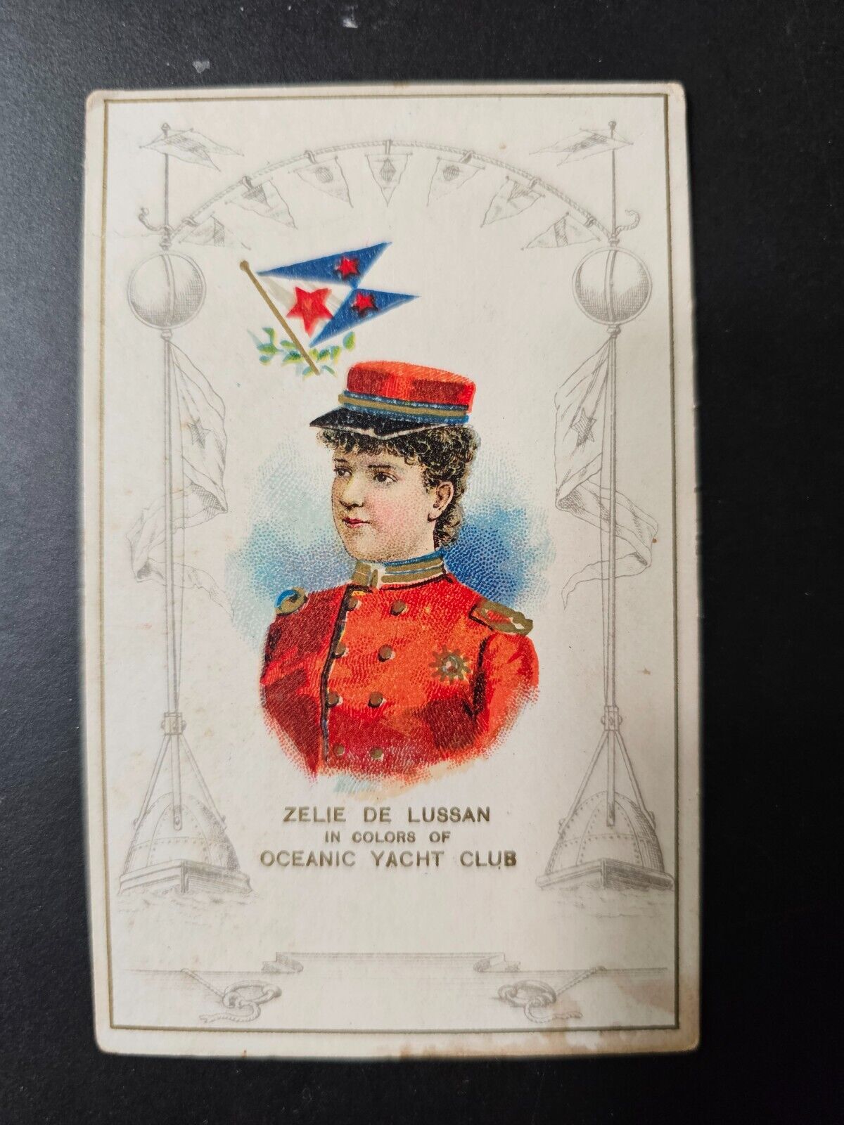 1880s Oceanic Yacht Club opera singer Zelie de Lussan -tobacco trade card