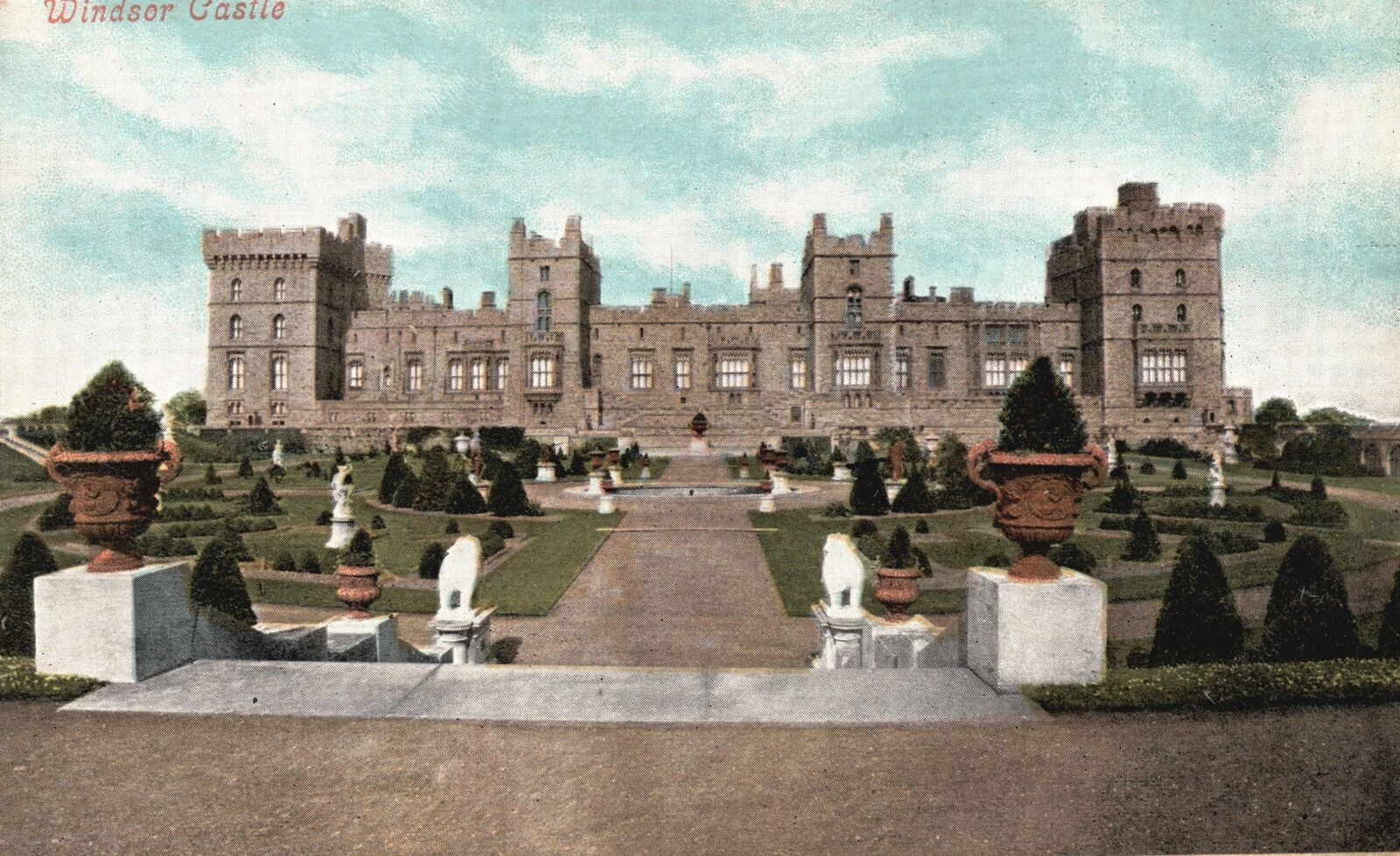 Vintage Postcard Castle Royal Residence Architectural Building Windsor England