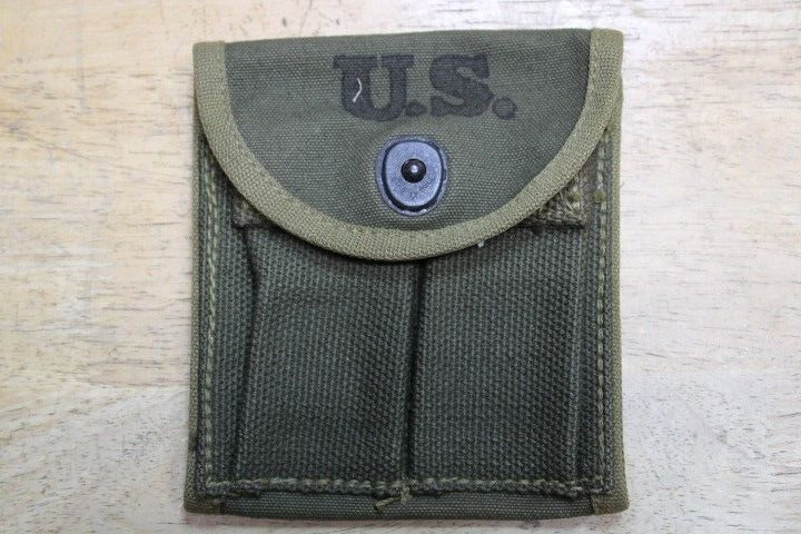 US Military Issue WW2 M1 Carbine Ammo Magazine Stock or Belt Pouch Canvas J15A