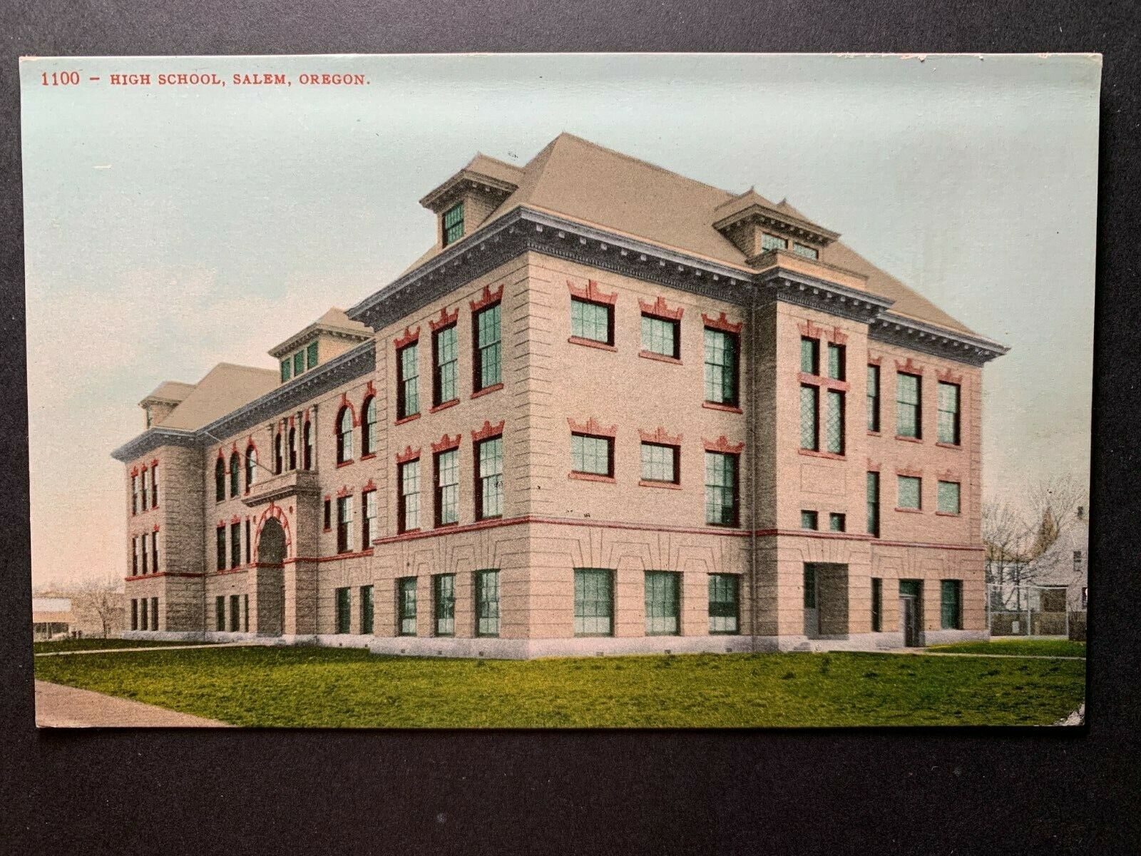 Postcard Salem OR - c1910s High School