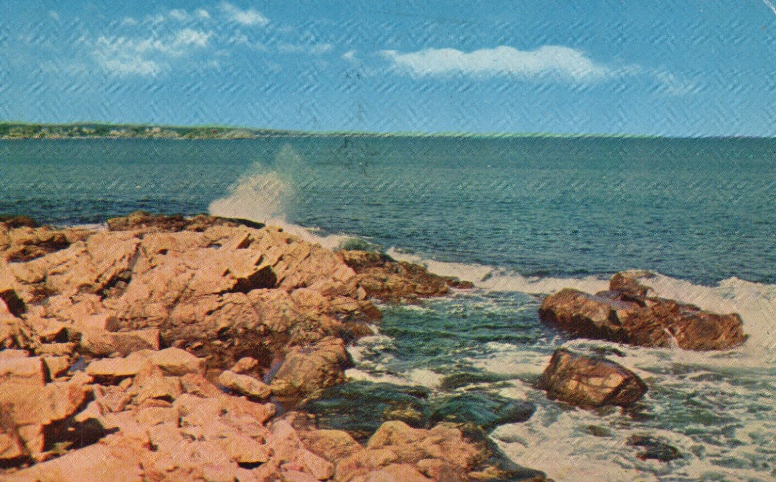Postcard MA Gloucester Bass Rocks on Cape Ann 1960 Chrome Vintage PC f9620