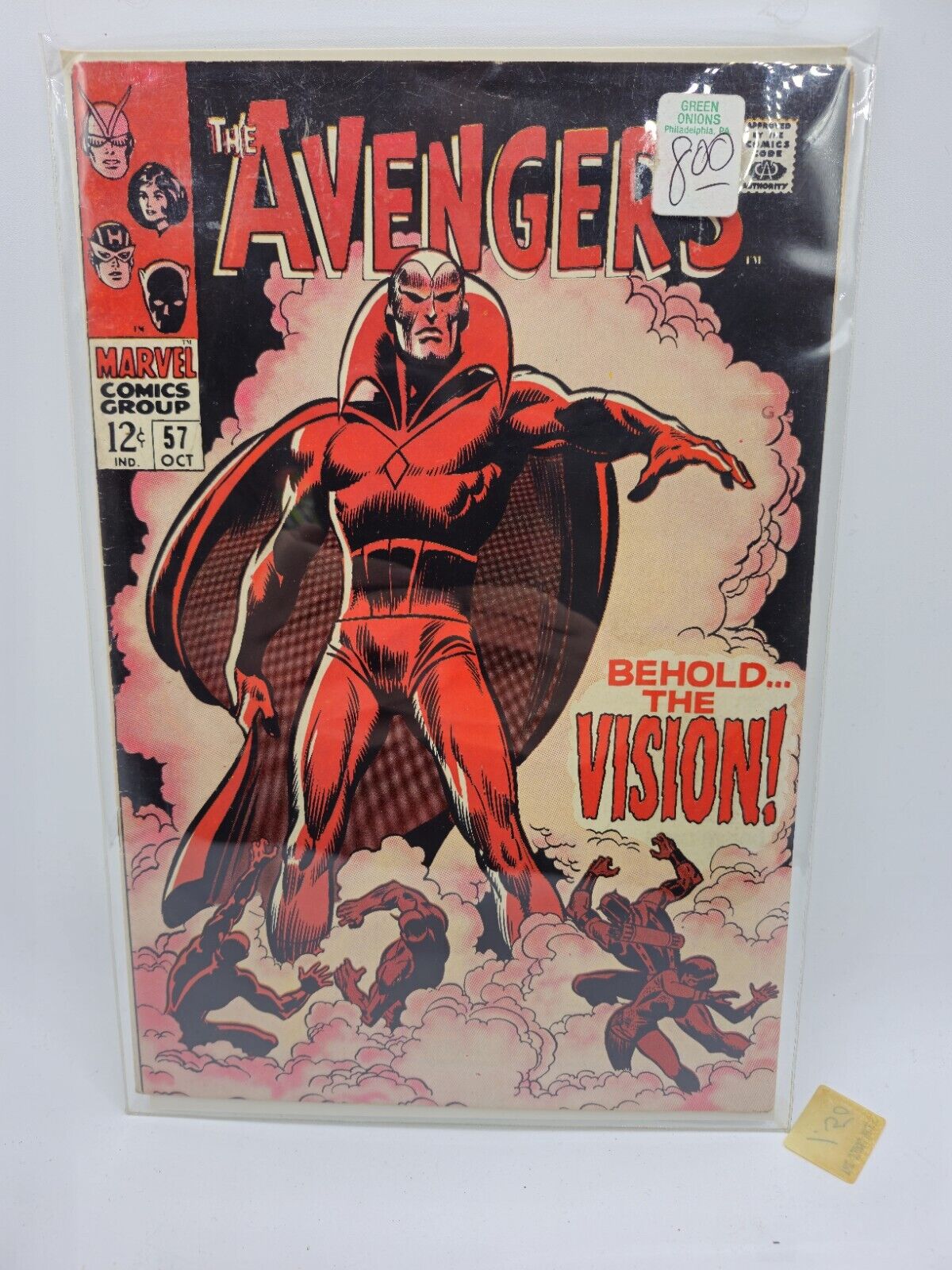 THE AVENGERS #57 1968 FIRST APPEARANCE OF THE VISION JOHN BUSCEMA COVER_WHOLE BK
