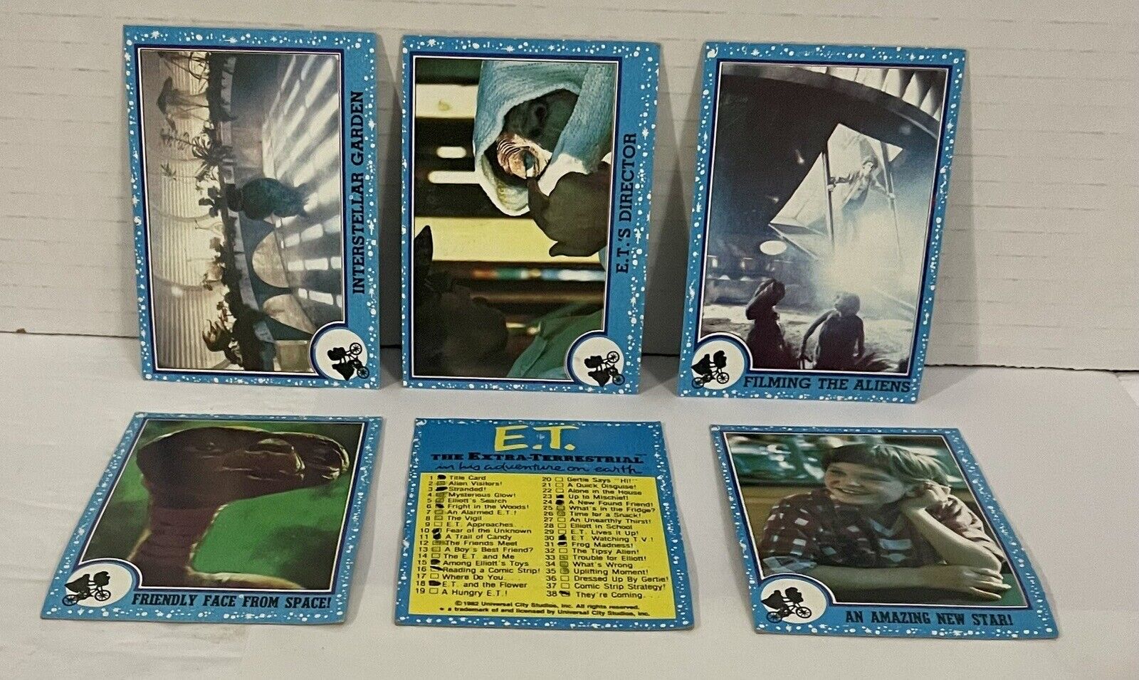 1982 Topps ET Extra Terrestrial Movie Trading Cards Lot Of 6 #80,  83-87