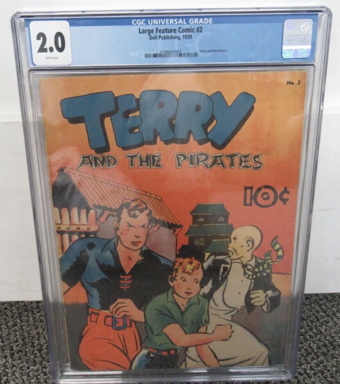 Terry and the Pirates 1939 Large Feature Comic #2A CGC 2.0 HTF