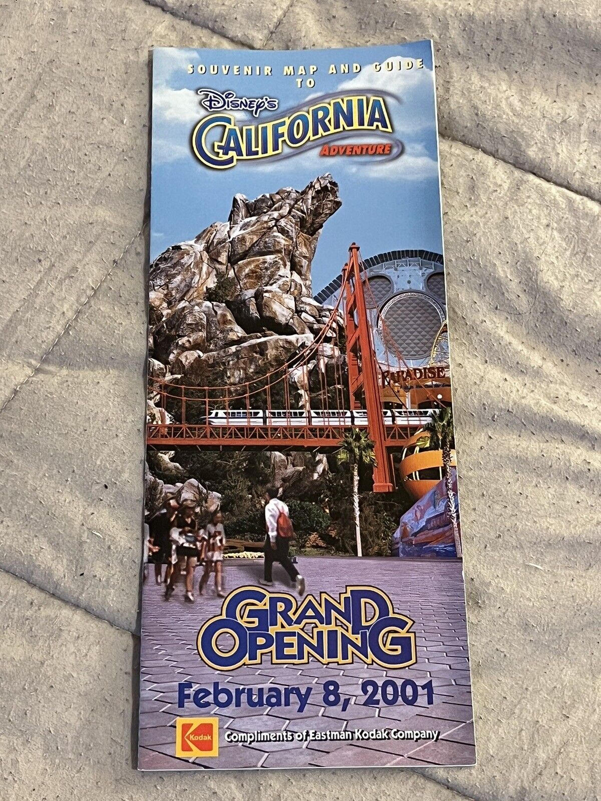 Disney California Adventure DCA Grand Opening February 8 2001 Guide Map