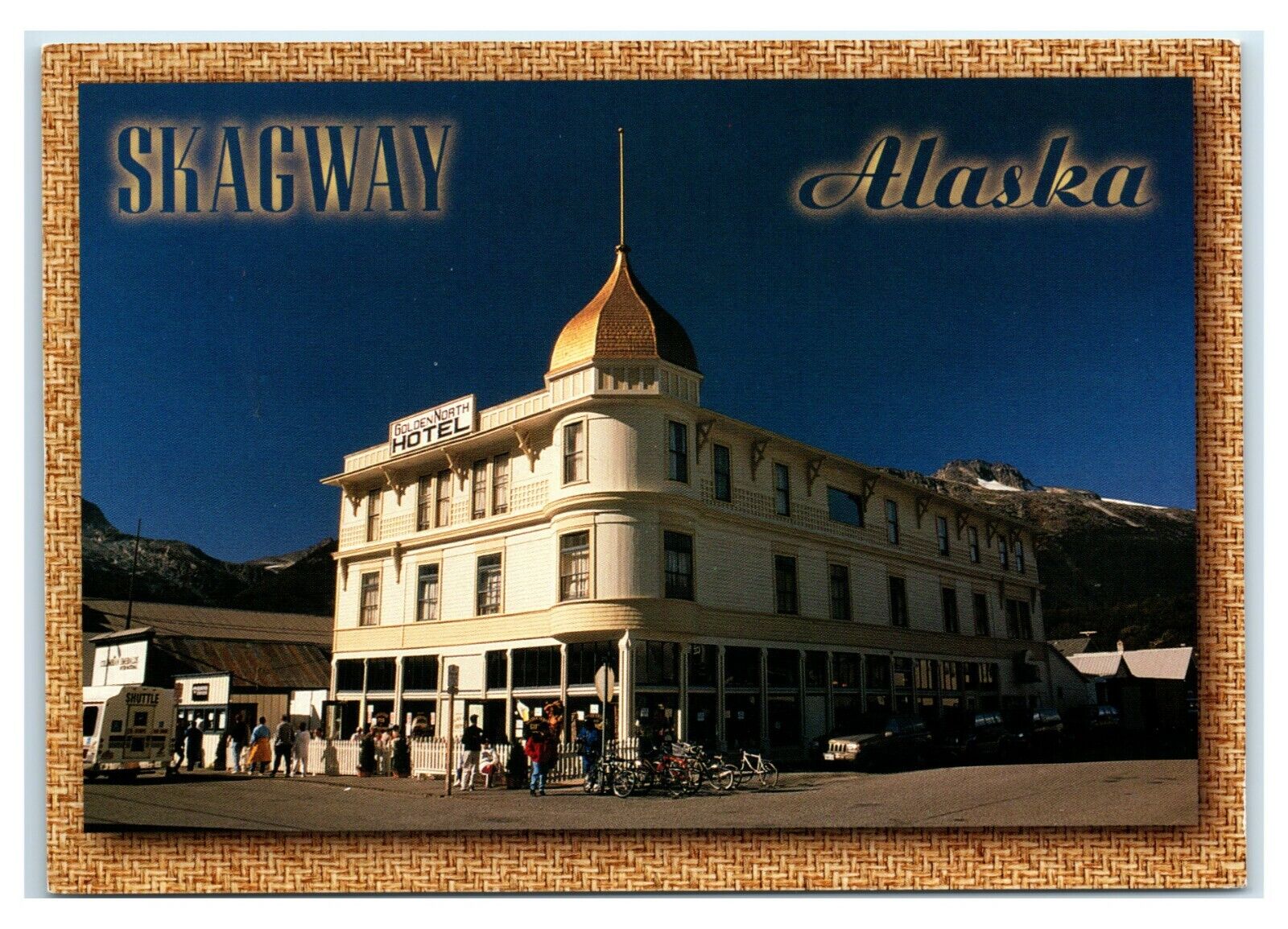 Postcard Skagway, Alaska Broadway Street and Golden North Hotel goldrush ACE1523