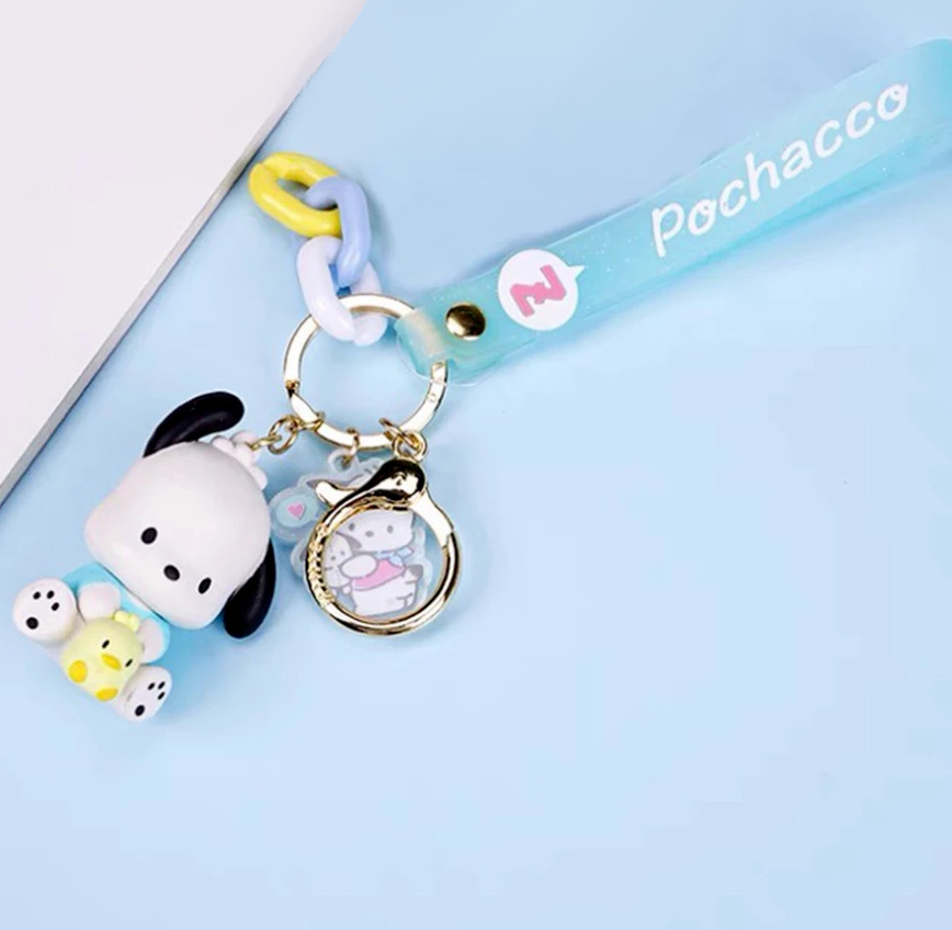 NEW Sanrio X Miniso Pochacco Keychain Wallet Charm 3D Backpack Charm Gift
