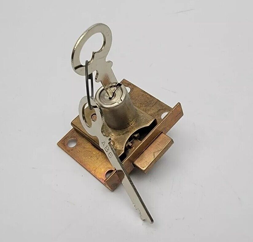 Vintage NOS Corbin Cabinet Lock w/ 2 Keys
