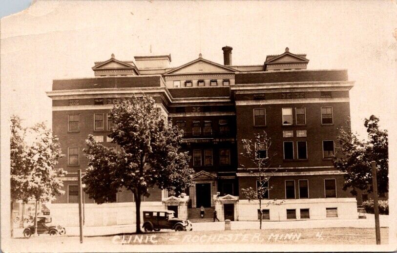 RPPC Postcard First Mayo Clinic Building Rochester Minnesota MN c.1914-1918 O682