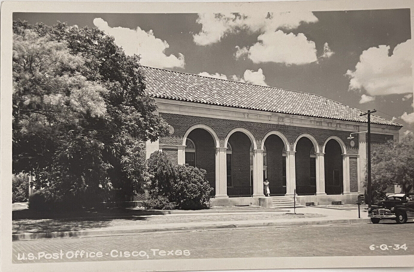 Texas Post Office  RPPC Cisco 1940s TX