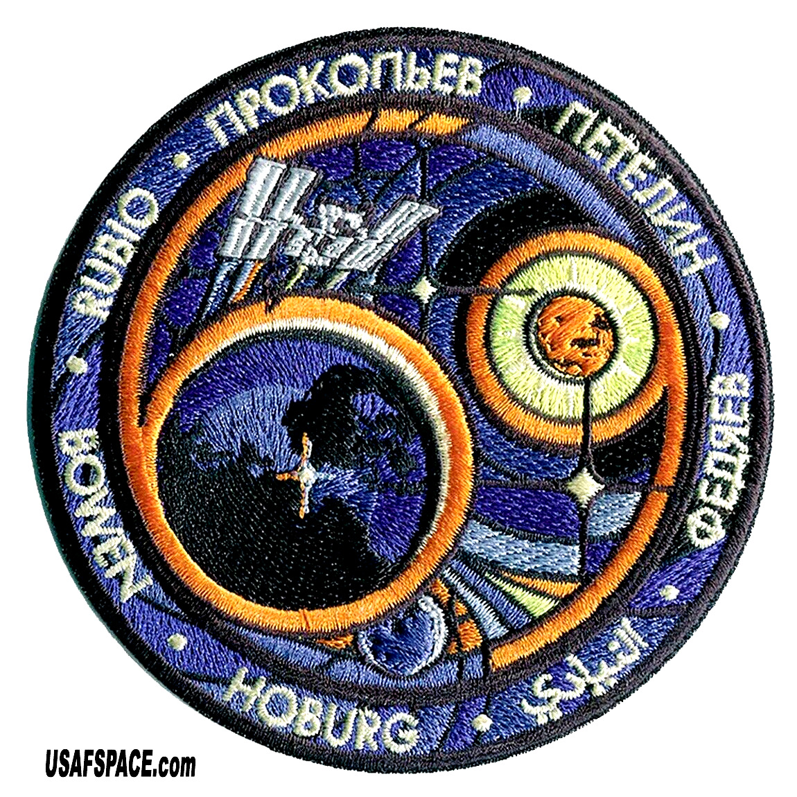 Authentic Expedition 69 -NASA SPACEX ISS Mission- A-B Emblem SPACE PATCH W/Names