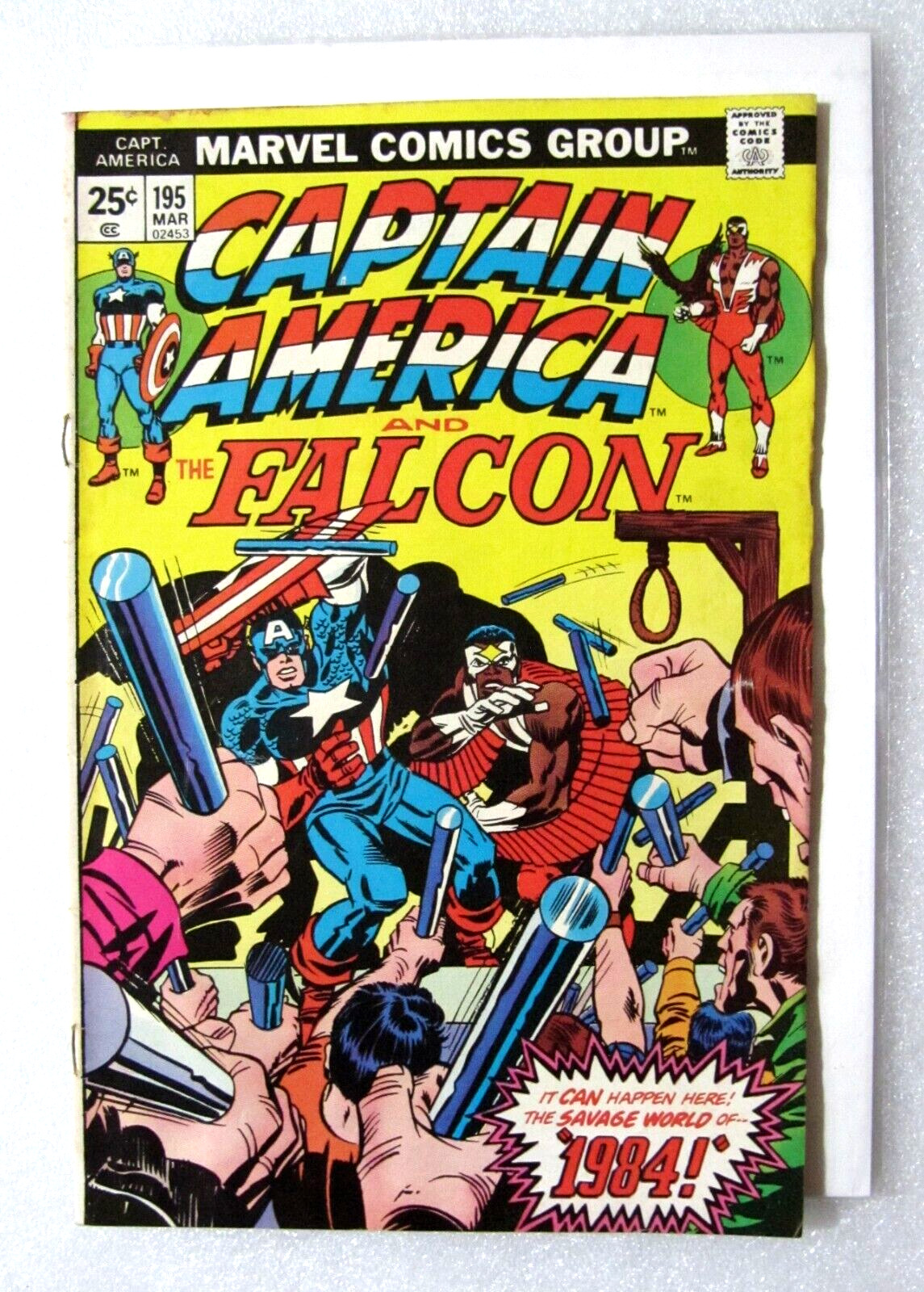 CAPTAIN AMERICA #195 1976 BRONZE AGE MARVEL COMIC JACK KIRBY - BAGGED & BOARDED