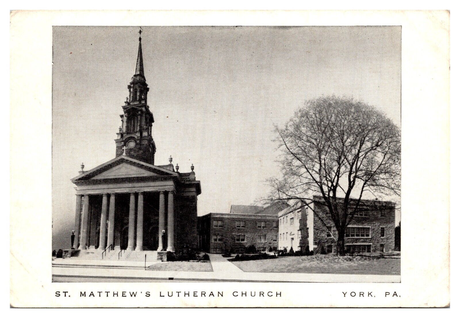 Vintage St. Matthew\'s Lutheran Church, Visitor Welcome, York, PA Postcard
