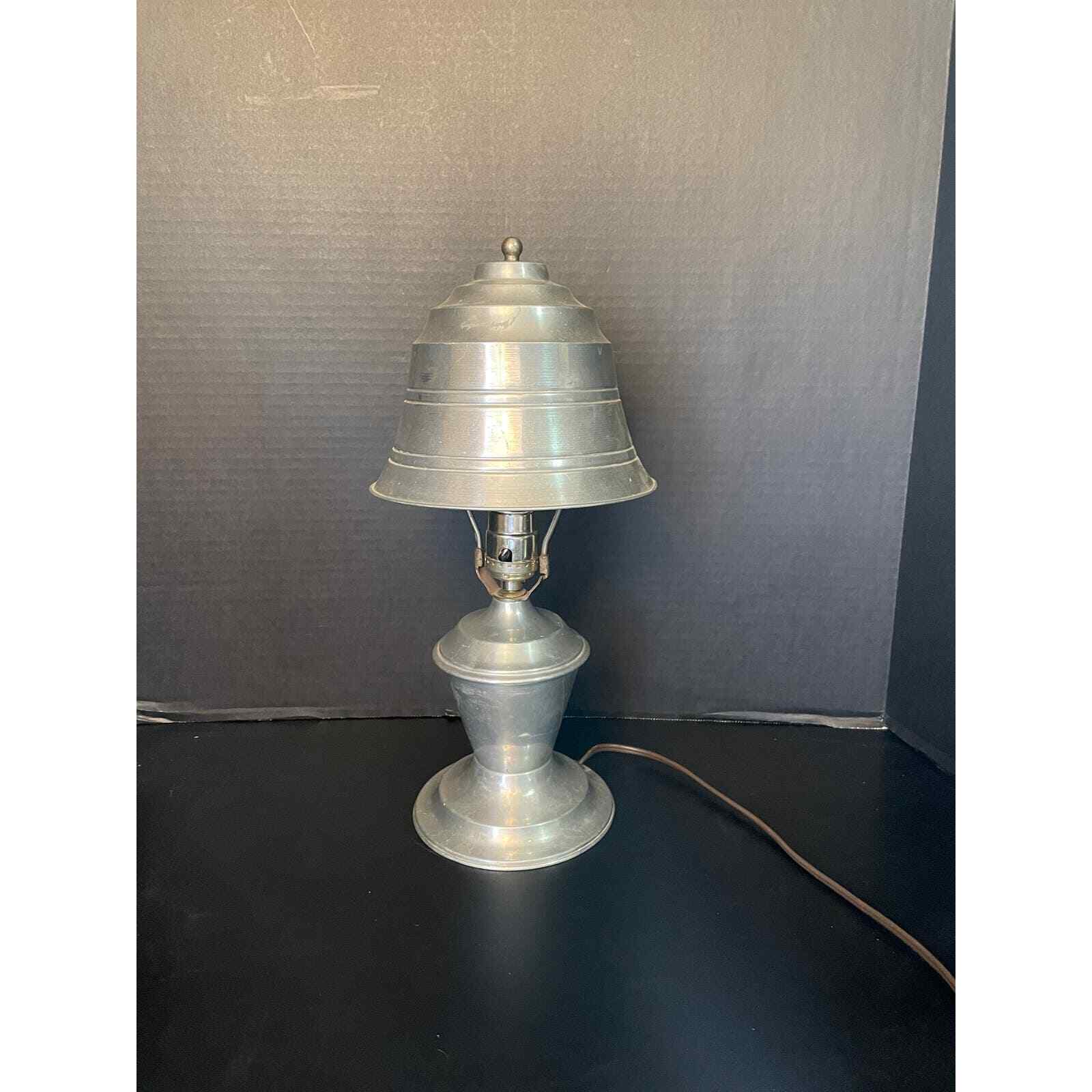 Unique Steampunk Silver Aluminum Machinist Style Desk Lamp