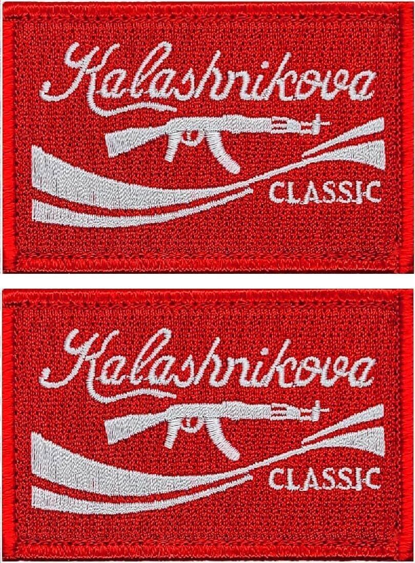 Kalashnikova Classic AK47 Embroidered Morale Patch |2PC  3\