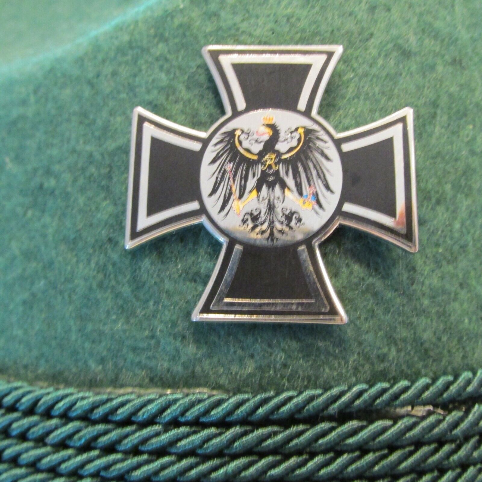 Iron Cross with Prussian/Imperial Eagle Military/Oktoberfest Hat Pin