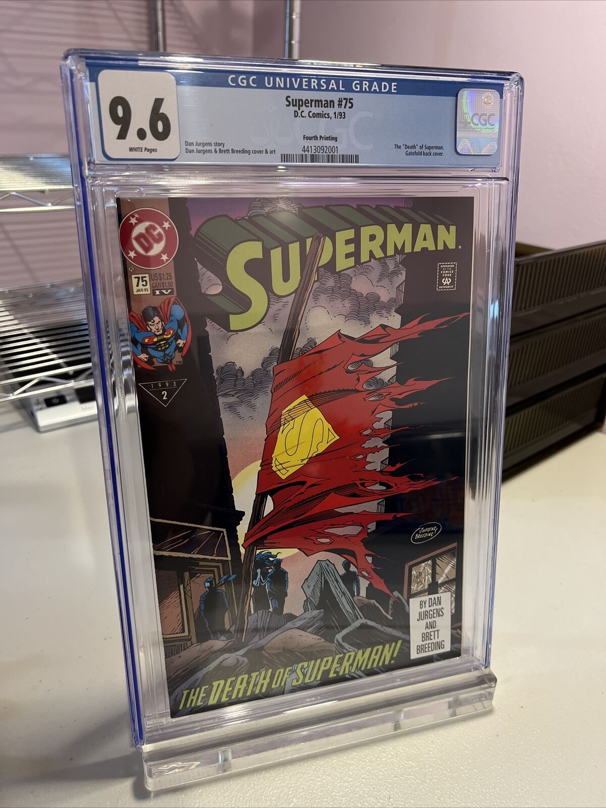 Superman #75 CGC 9.6 Death of Superman 1/1993 4th Print DC Comics