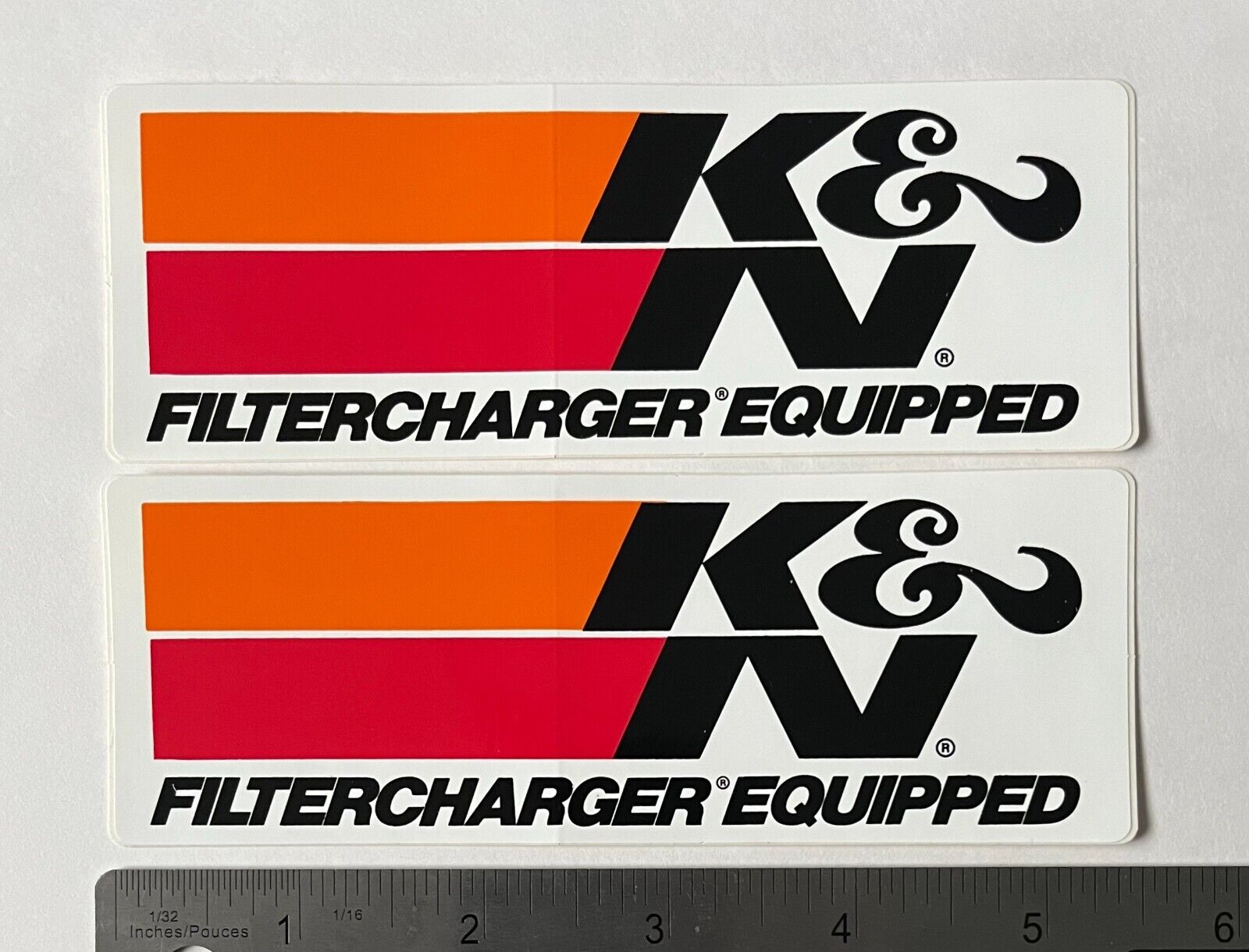 Lot of 2 - K&N Filtercharger Equipped - Automotive Racing Sticker  - 5-1/2\