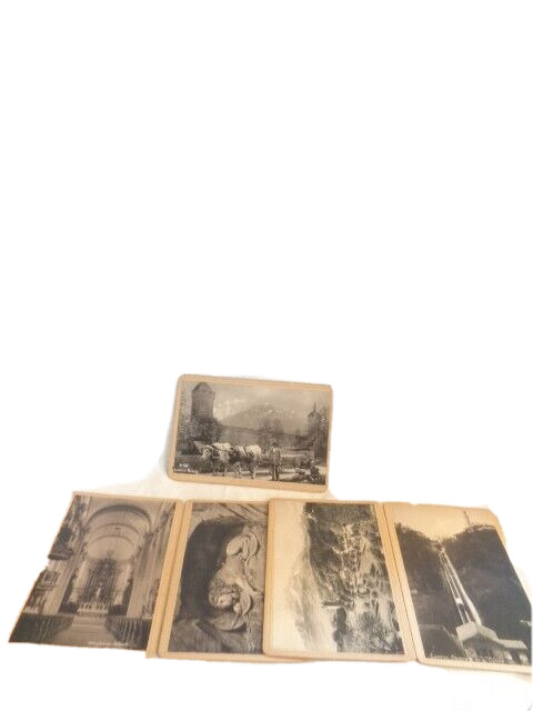 Antique Lot Of Five Cabinet Card? Pictures Taken In Switzerland