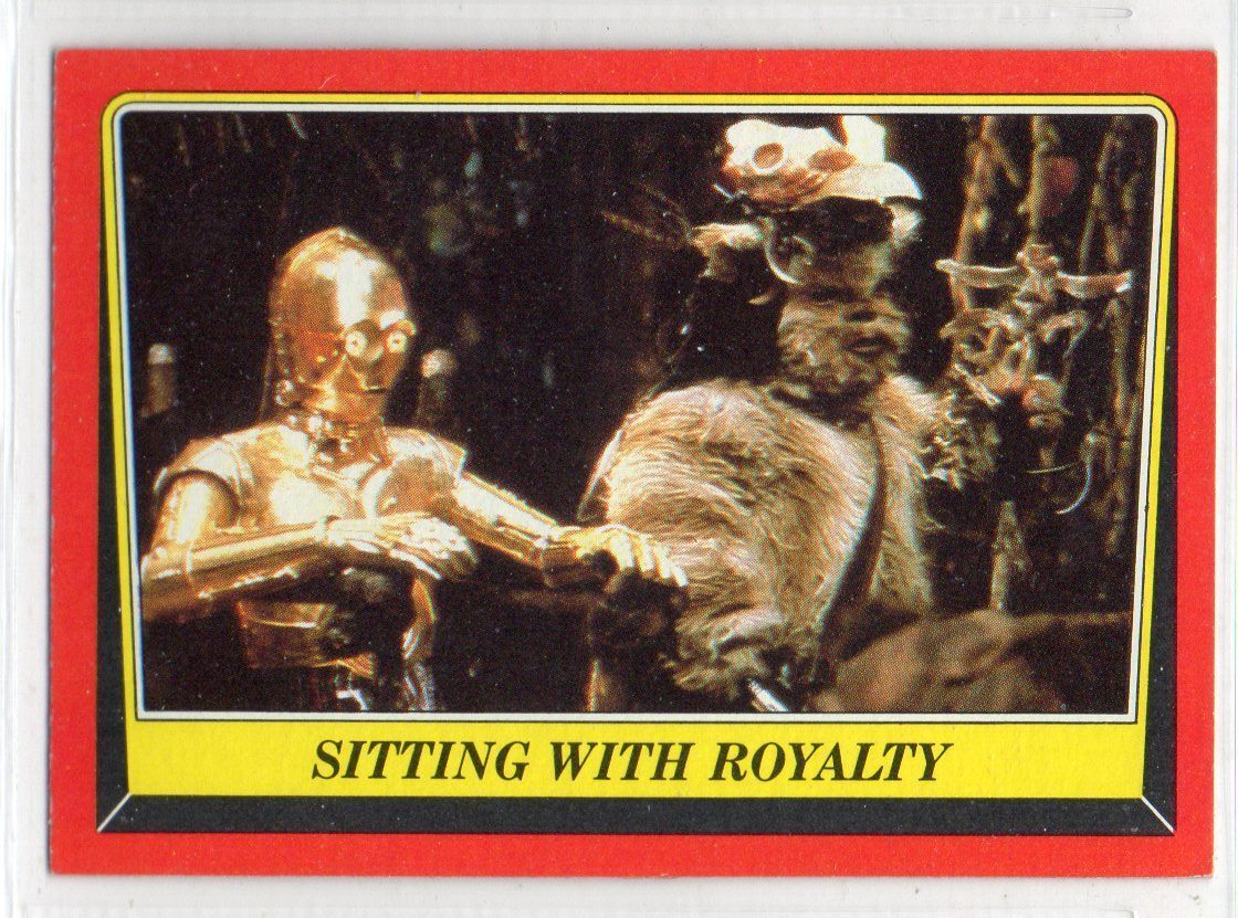 Sitting with Royalty 1983 Topps Return of the Jedi #82 EX a {0127