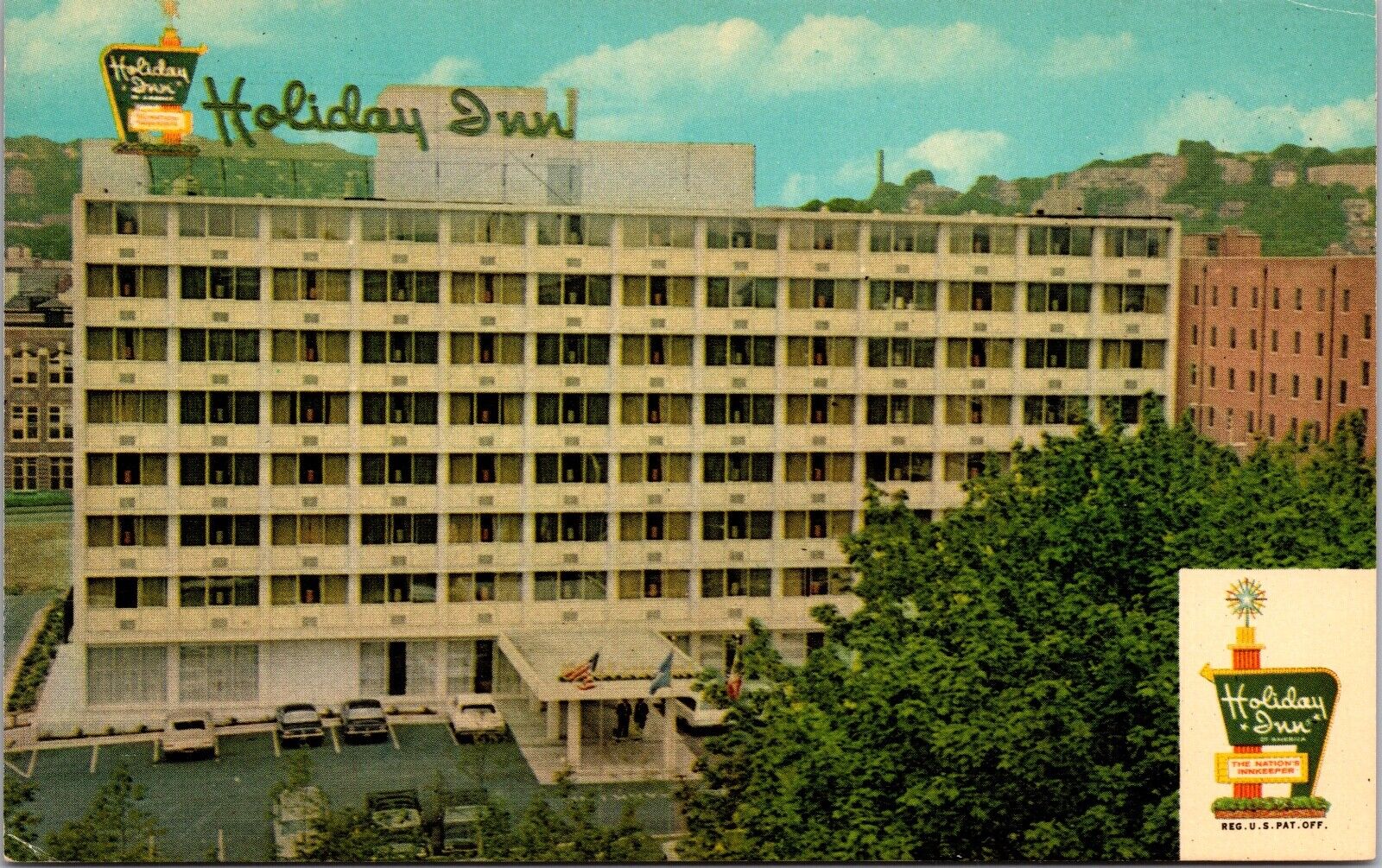 Waterbury Connecticut Holiday Inn Hotel Conn. Chrome Vintage Postcard 7S